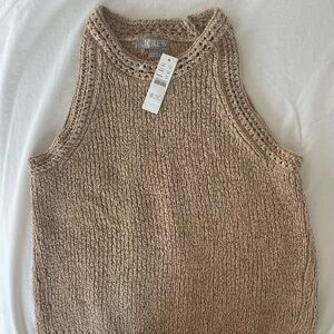 J Crew high neck pointelle sweater tank